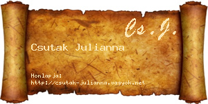 Csutak Julianna névjegykártya